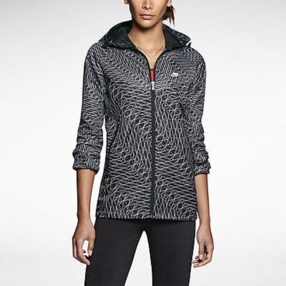 Nike RU Grid Print WindRunner Women's Jacket EUC Size XS - Picture 1 of 13